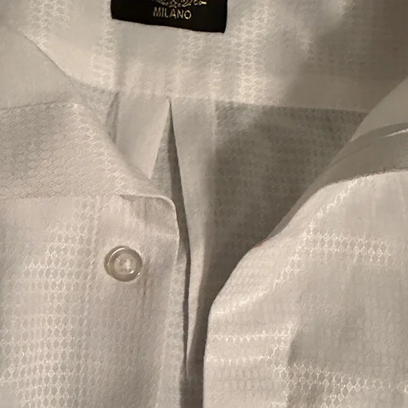 Milano Crisp White Dress Shirt - Picture 2 of 5
